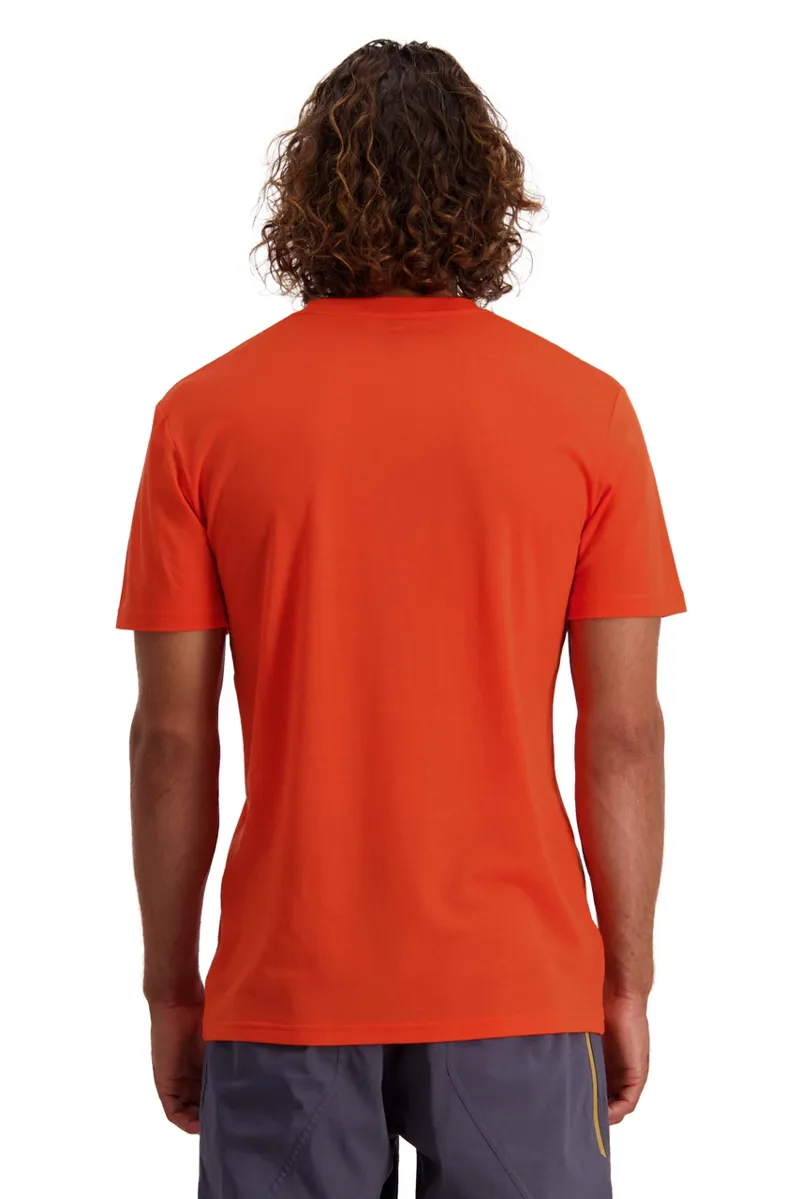 Mons Royale Mens Icon T-Shirt in Orange-1