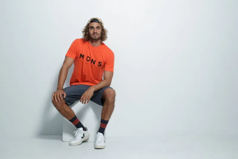Mons Royale Mens Icon T-Shirt in Orange-2