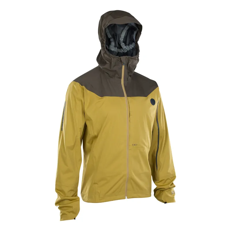 ION Mens 3 Layer Waterproof Mountain Bike Jacket Scrub AMP in Rusty Leaves