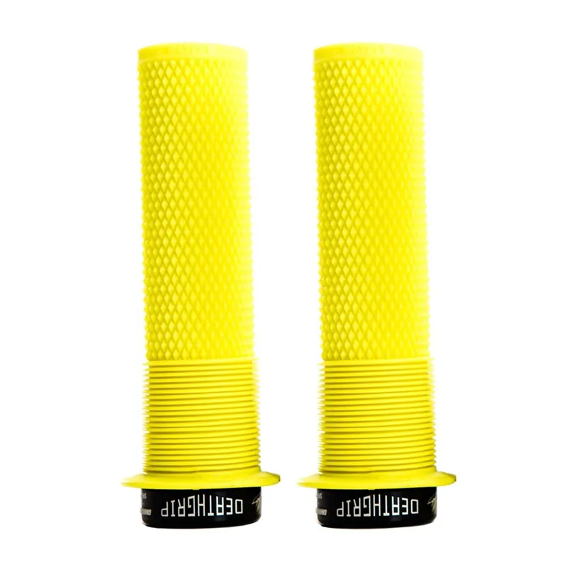 DMR Brendog DeathGrip Flange Thick Grips in Fluro Yellow