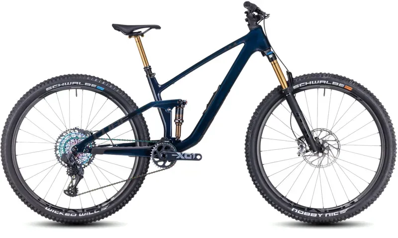 Cube Stereo ONE44 C:68X SLT Mountain Bike in Liquidblue/Black