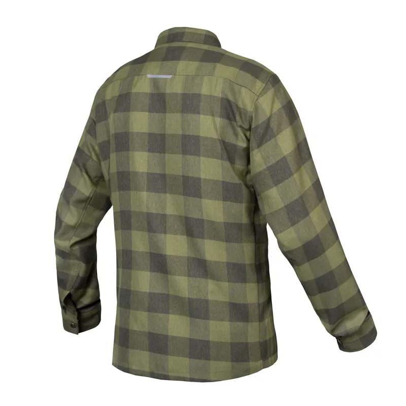 Endura Hummvee Flannel Shirt in Bottle Green-1