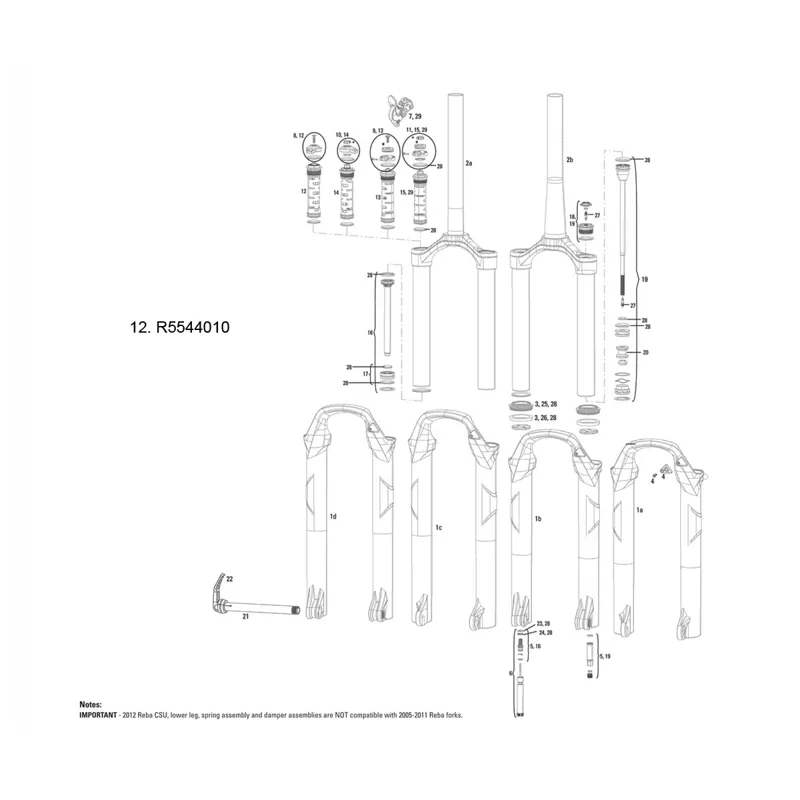 Rockshox Spare Front Suspension Internals Right Compression Dam