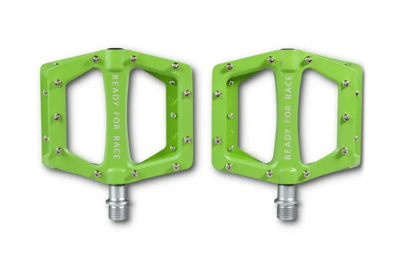 Cube RFR Flat Race Pedals in Green