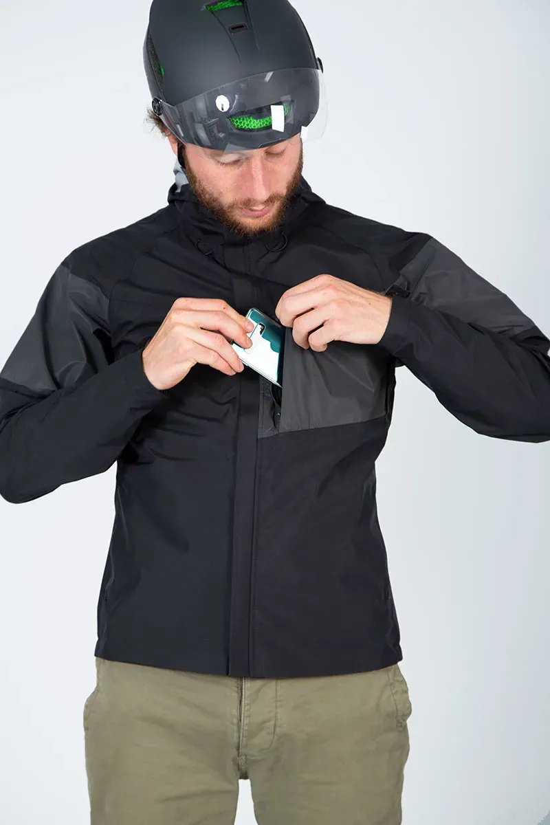Endura Urban Luminite 3 In 1 Waterproof Cycling Jacket in Black-5
