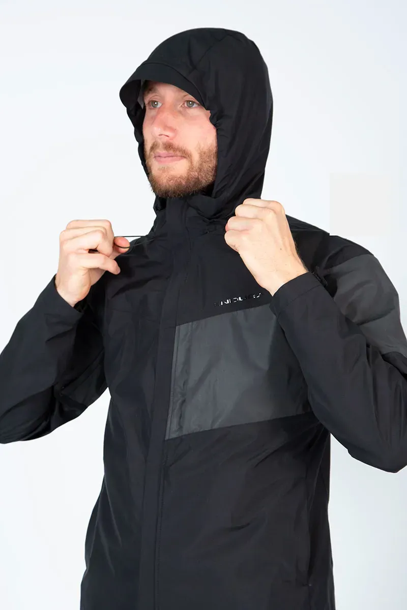 Endura Urban Luminite 3 In 1 Waterproof Cycling Jacket in Black-4