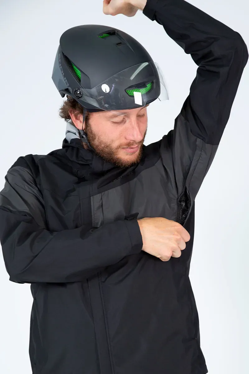 Endura Urban Luminite 3 In 1 Waterproof Cycling Jacket in Black-2
