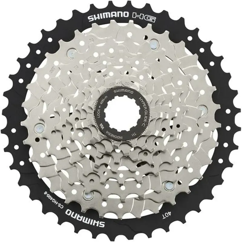 Shimano Cassette HG400 8 Speed Silver Black 11 - 40 teeth