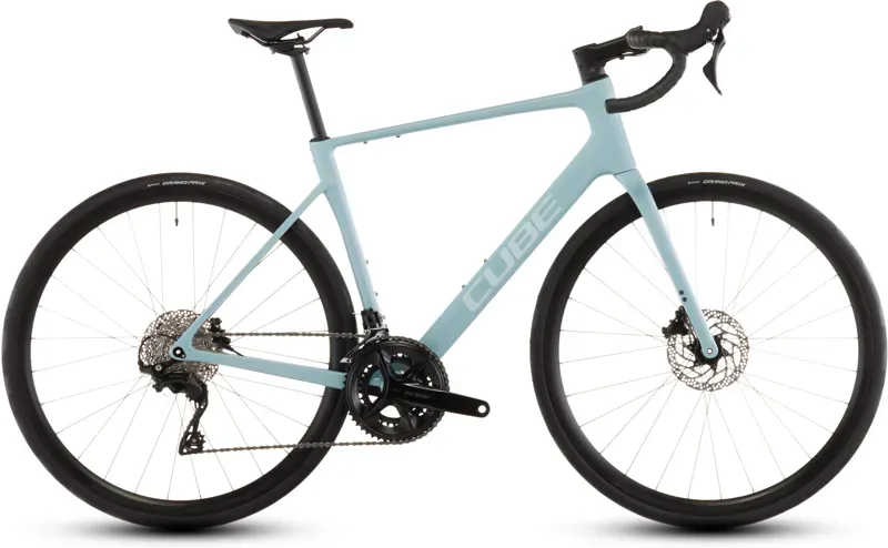 Cube Attain C:62 Race Road Bike In Skylight Blue/Cyan
