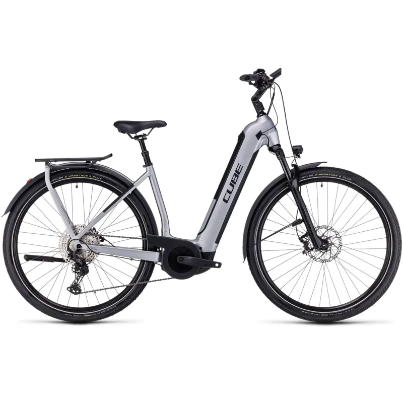 Cube Kathmandu Hybrid SLX 750 Trekking eBike in Polar Silver-2