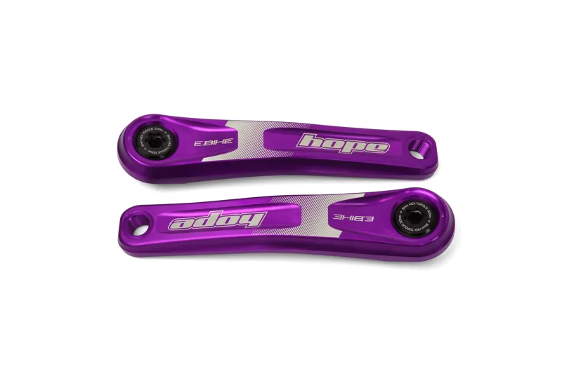Hope Tech E-Bike 155mm Crankset in Purple