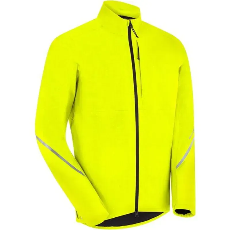 Madison Freewheel Men's Waterproof Jacket In HI-Viz Yellow-1