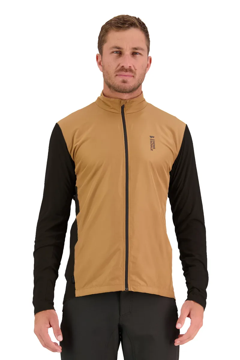Mons Royale Merino Redwood Wind Jersey Mens Toffee