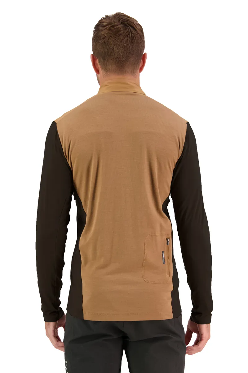 Mons Royale Merino Redwood Wind Jersey Mens Toffee-2