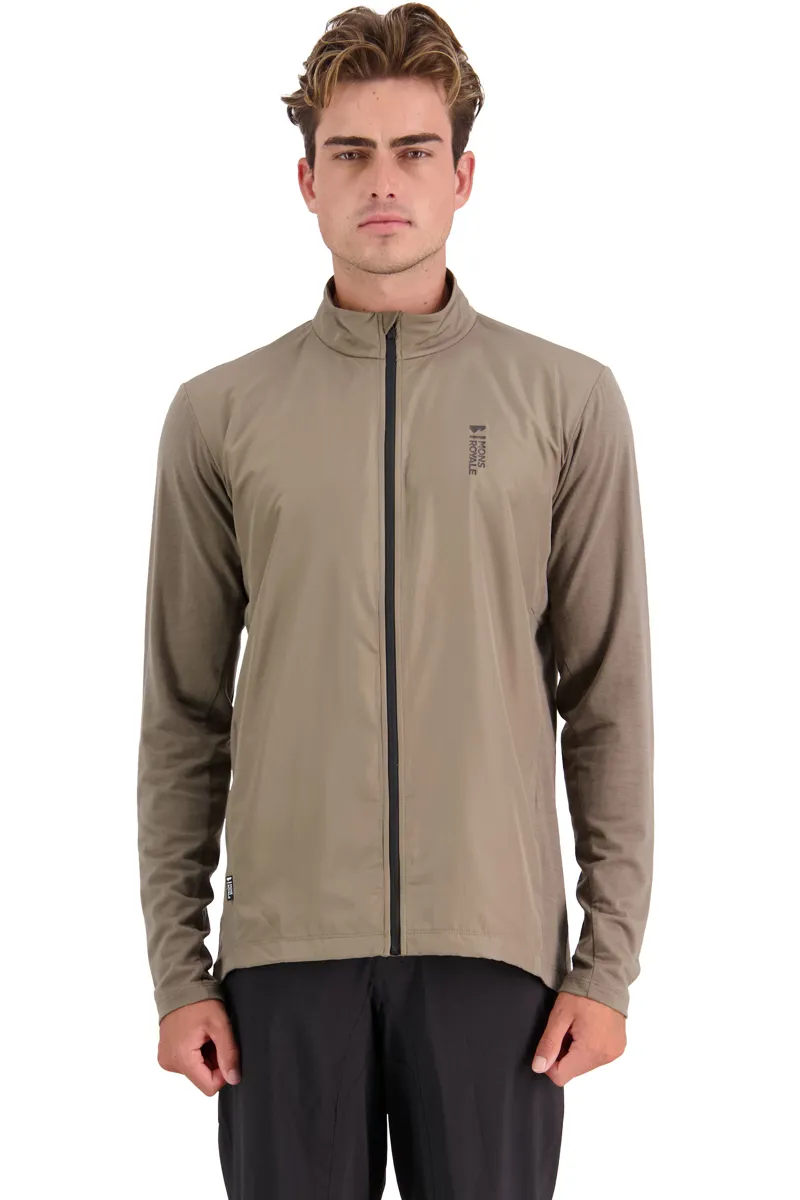 Mons Royale Redwood Merino Air-Con Wind Jersey Walnut
