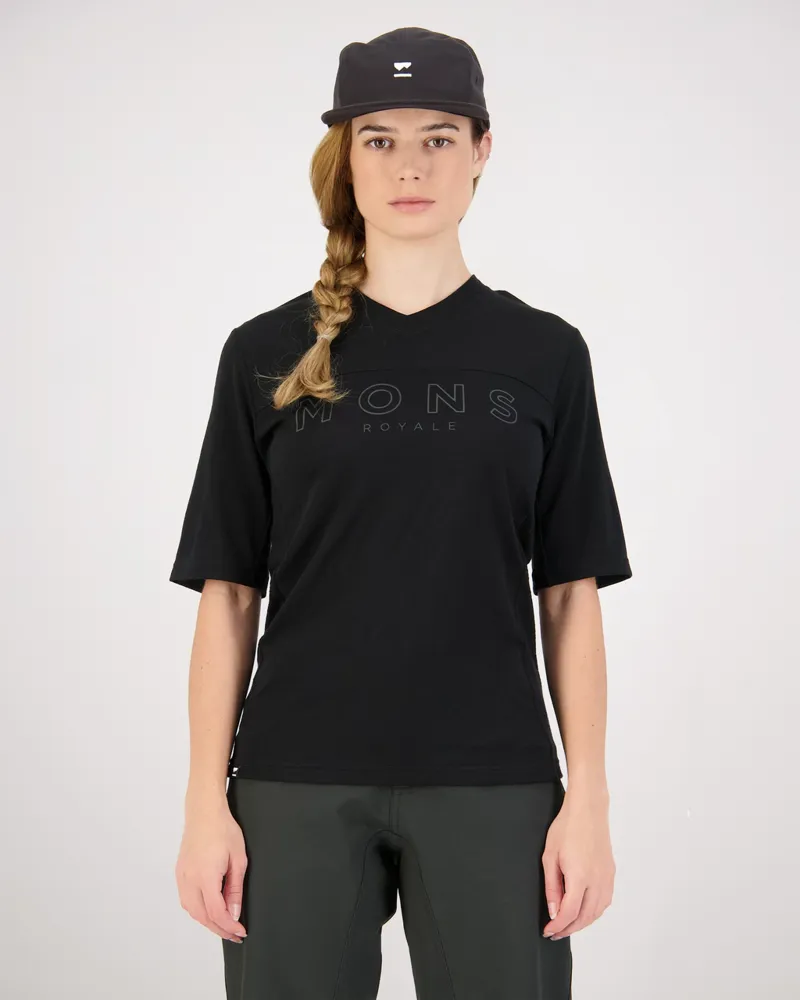 Mons Royale Womens Redwood Enduro VT Jersey Black