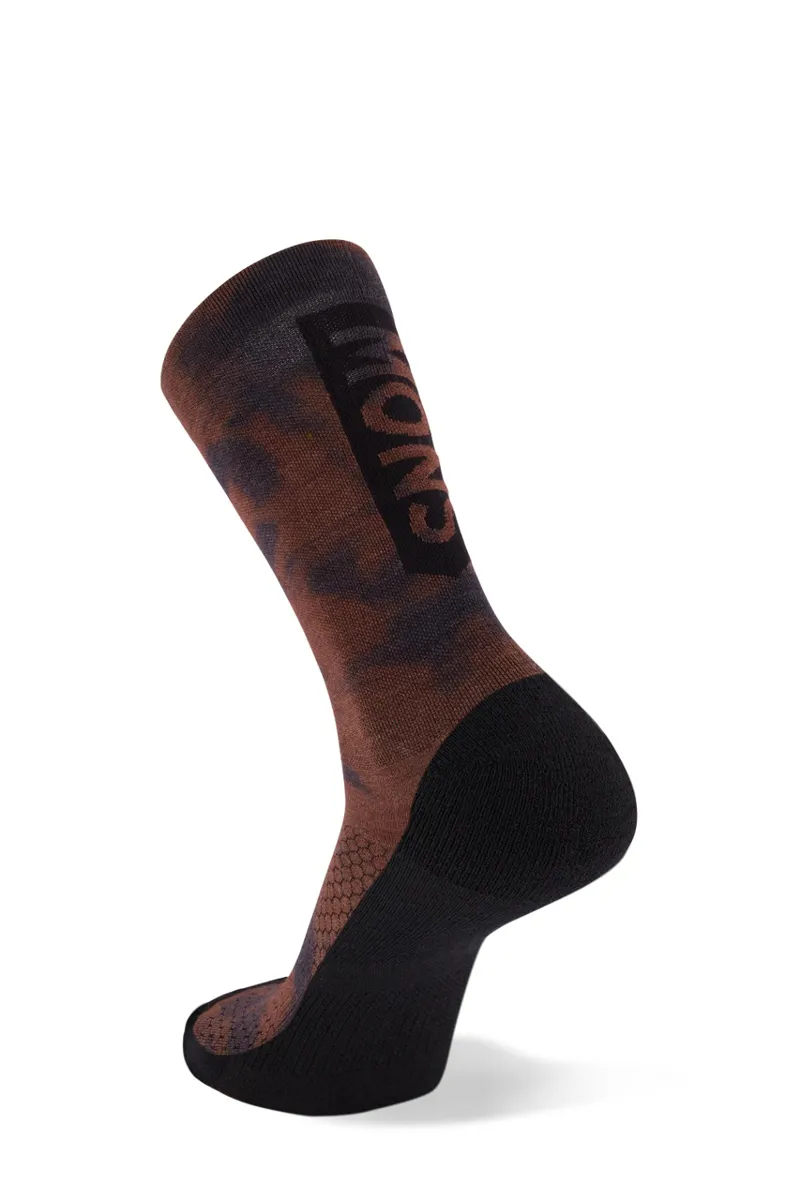 Mons Royale Unisex Atlas Crew Sock Digital Copper Tie Dye-1