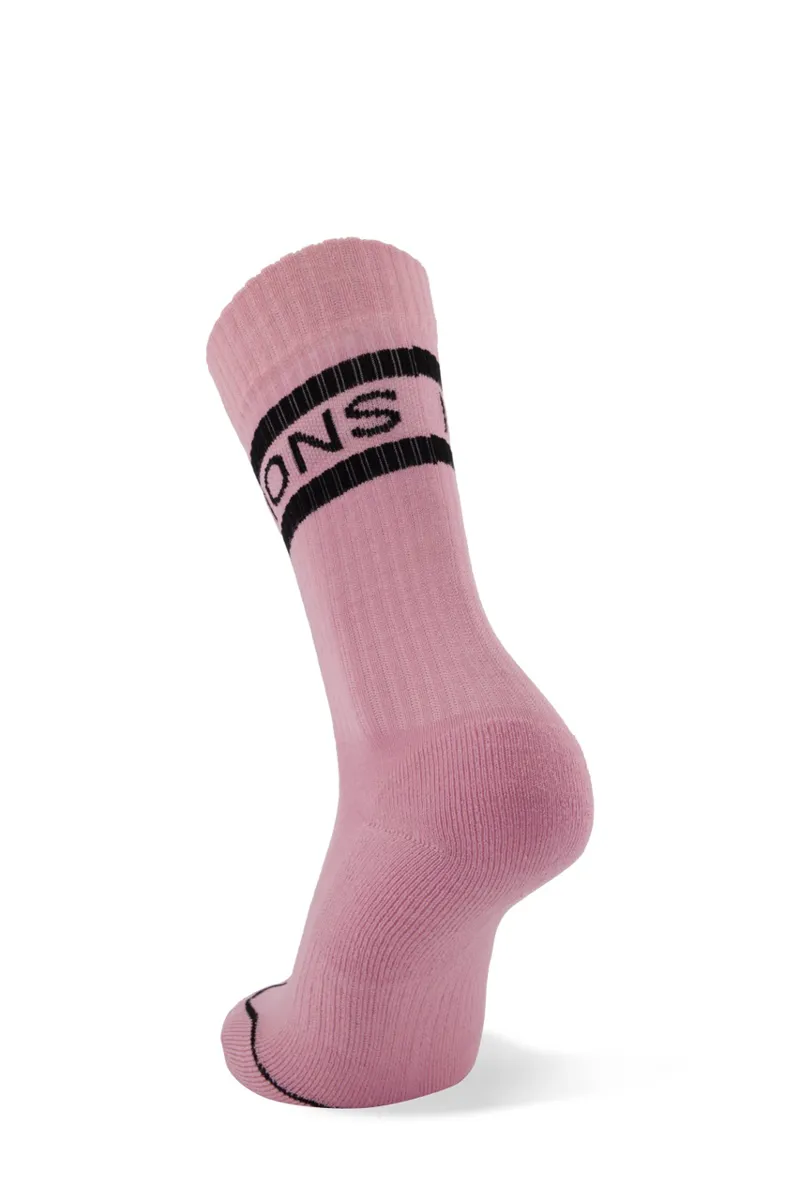 Mons Royale Merino Signature Crew Unisex Socks Black Candy