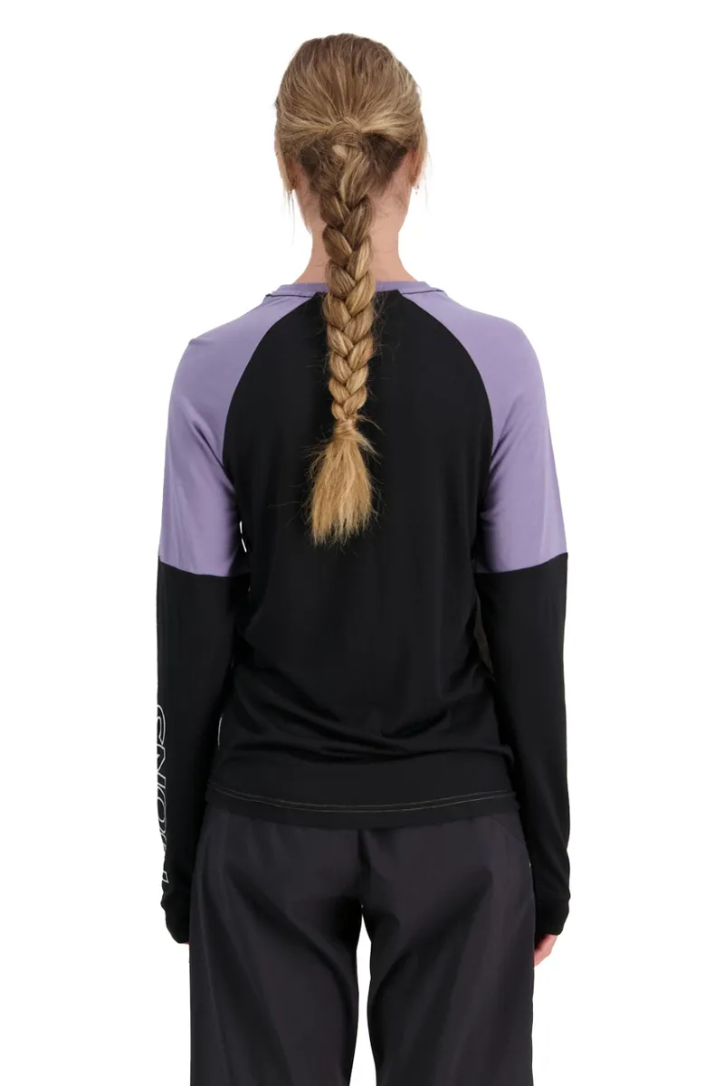 Mons Royale Womens Tarn Merino Shift Wind Jersey Walnut Black Thistle-1