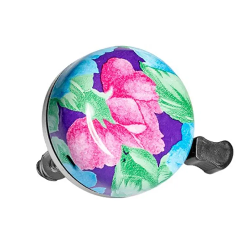 Urban Bicycle Bell in Blue and Purple Flower