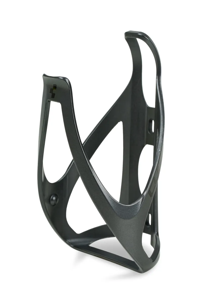 Cube HPP Bottle Cage in Matt Irridium/Glossy Black