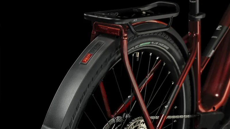 Cube Touring Hybrid EXC 625 Trapeze Electric Bike in Red/White-5