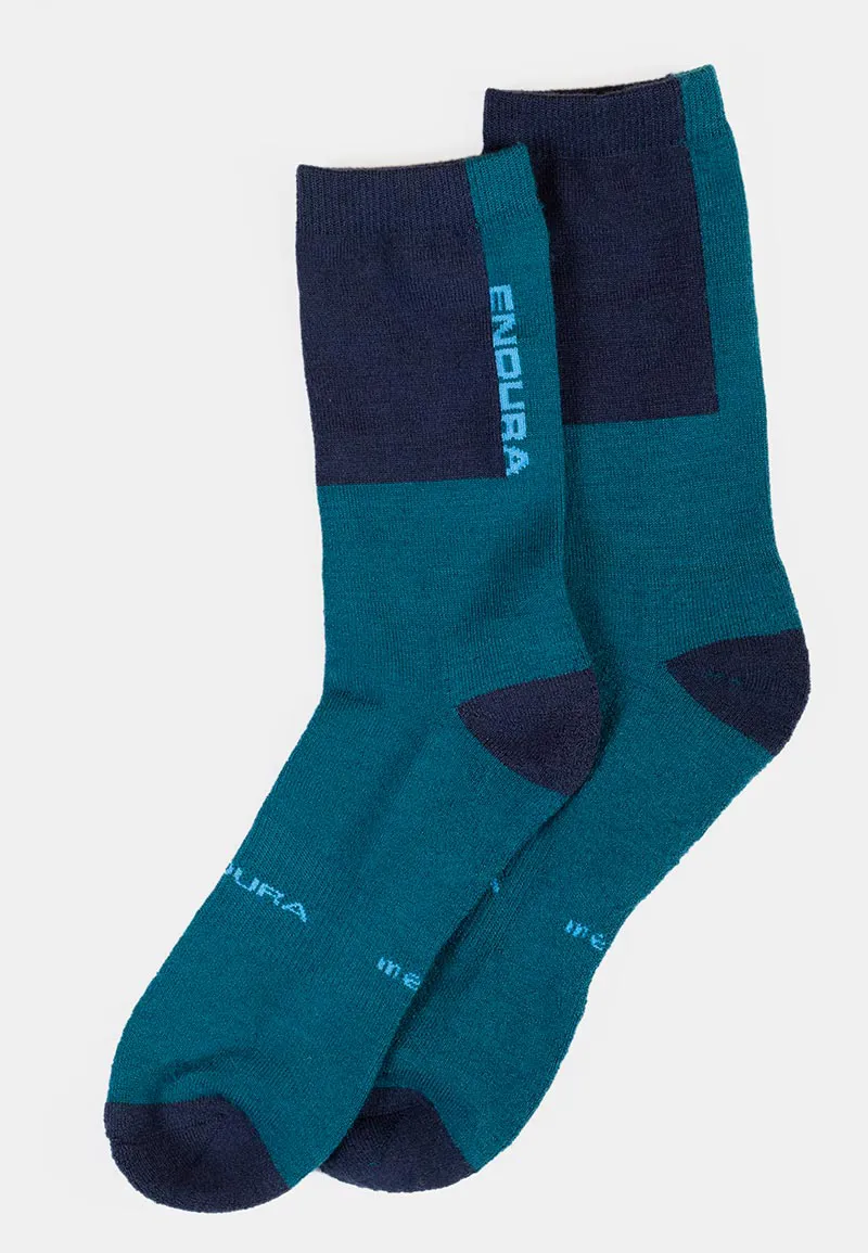 Endura BaaBaa Merino Winter Socks in Bottle Green-3