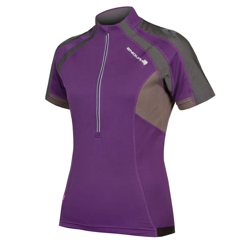 Endura Womens Hummvee Short Sleeve Cycling Jersey Purple