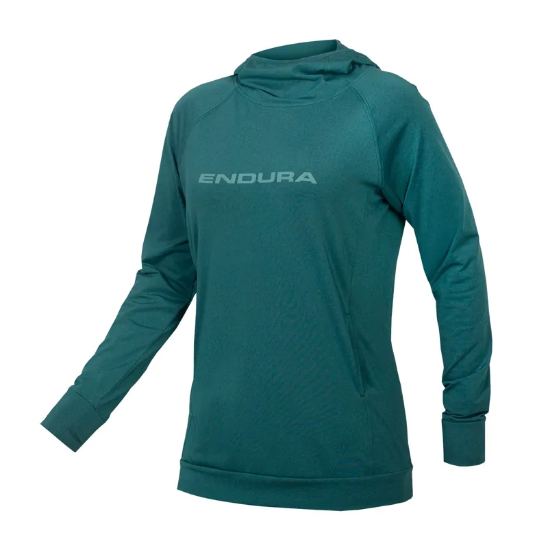 Endura SingleTrack Womens Hoodie in Green 