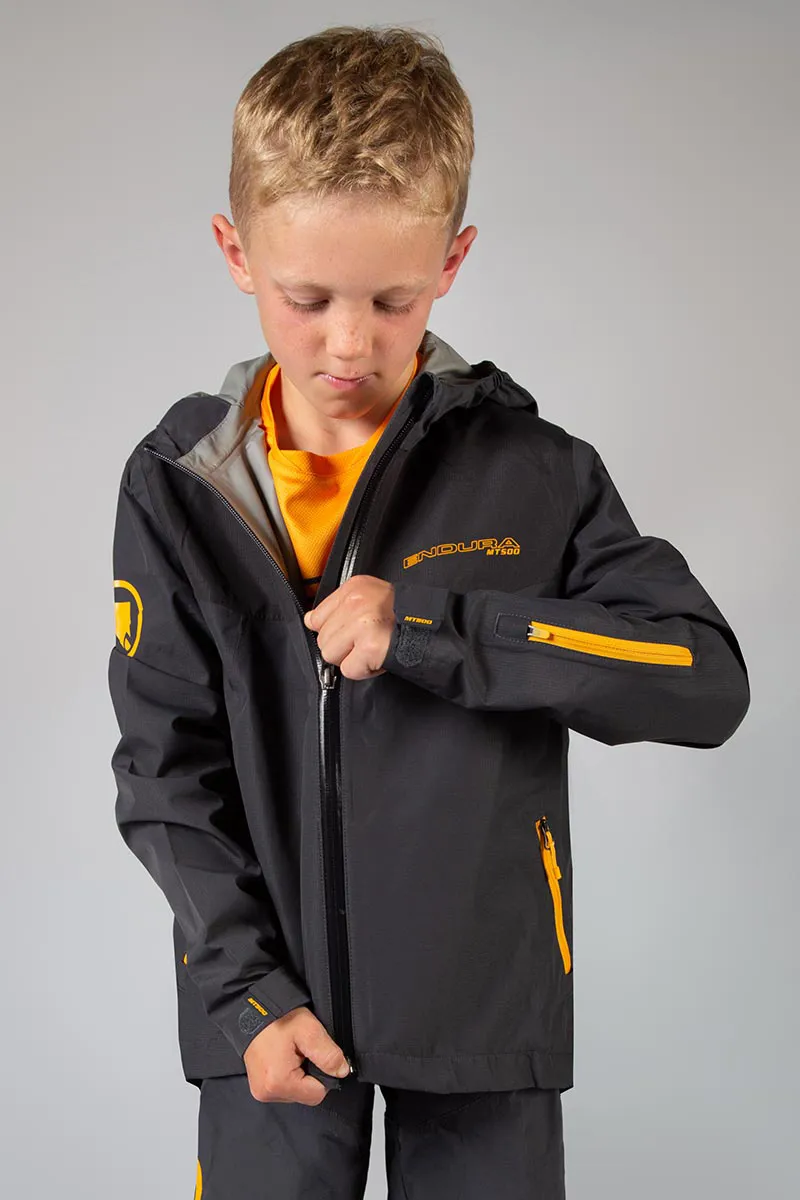 Endura Kids MT500JR Waterproof Jacket in Paprika-4