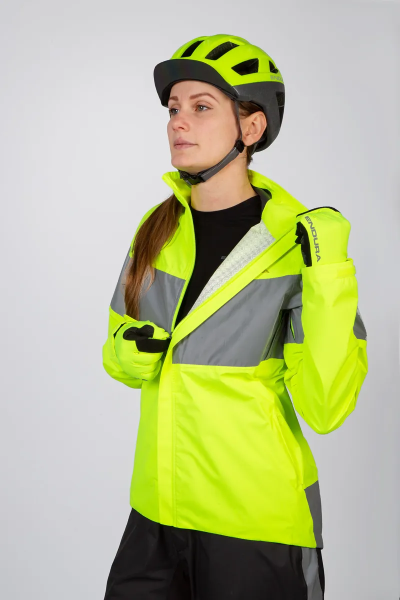 Endura Women's Luminite Waterproof Cycling Jacket Hi-Viz Yellow-4