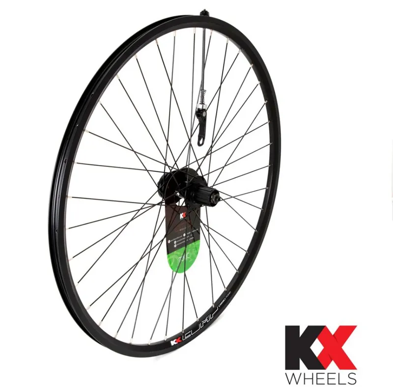 Kx Pro wheel 700c Hybrid Quick Releaser  6 bolt Disc 8-11 speed black