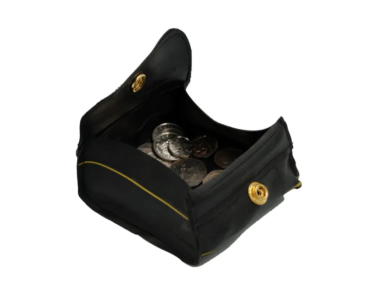 Cycle Of Good Recycled Inner Tube Pop Up Purse black