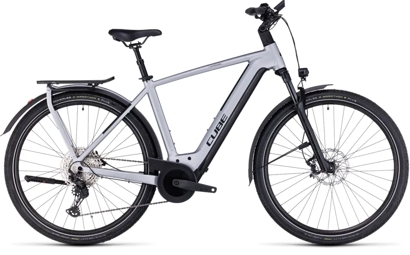 Cube Kathmandu Hybrid SLX 750 Electric Bike in Polar Silver