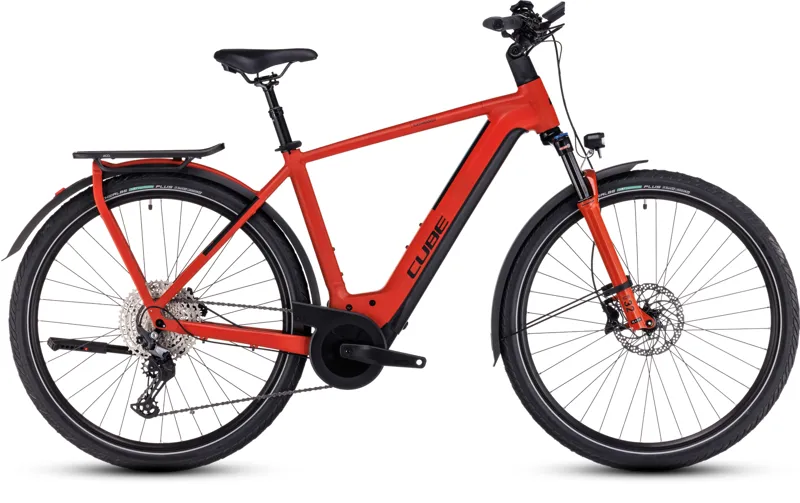 Cube Kathmandu Hybrid Exc 750 Electric Bike in Red/Black-1
