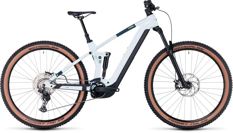 Cube Stereo 140 HPC Pro 750 Hybrid Bike in White/Grey