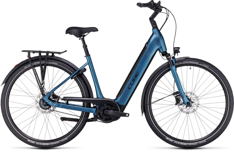 Cube Supreme Hybrid EXC 500 Electric Bike in Blue/Black