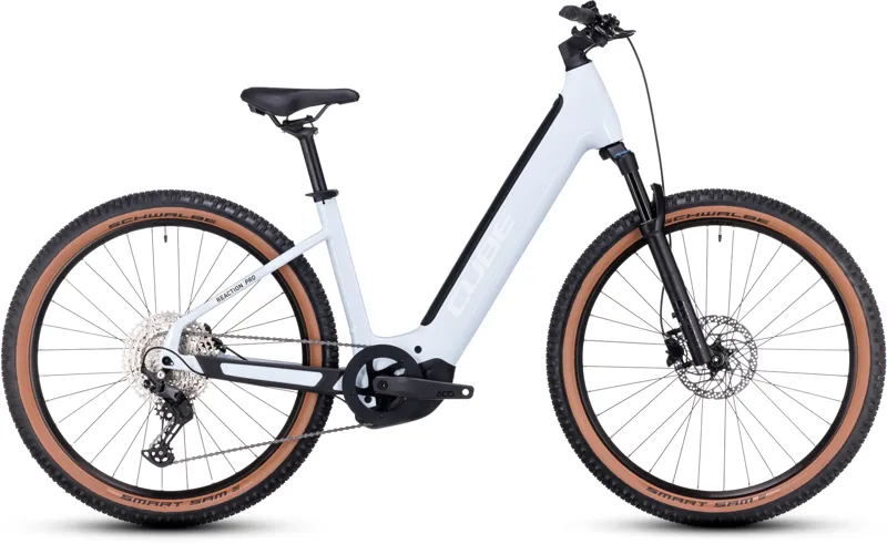 Cube Reaction Hybrid Pro 750 Electric Mountain Bike in Flash White-1