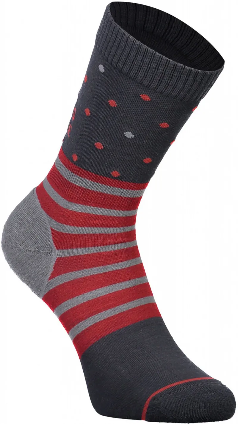 Mons Royale All Rounder Crew Sock Poppy Charcoal