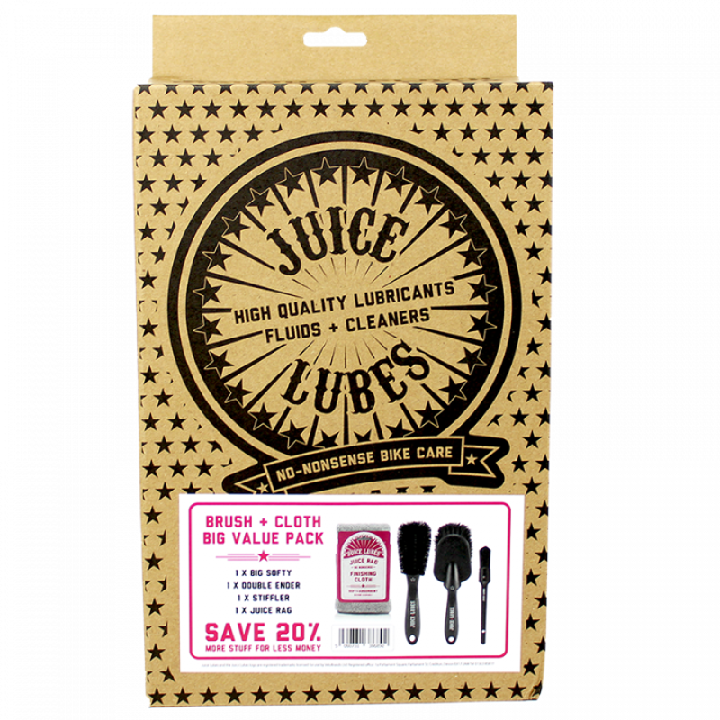 Juice Lubes Brush and Cloth Bicycle Care Pack