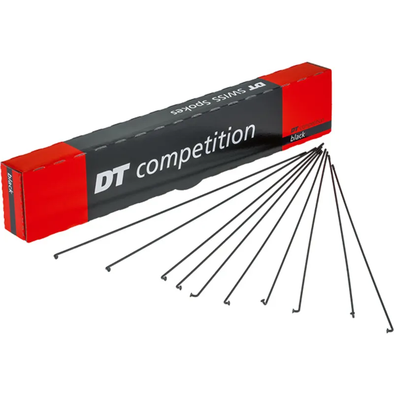 DT Swiss Competition J Bend Spokes 14/15g  2/1.8 mm Black - Each