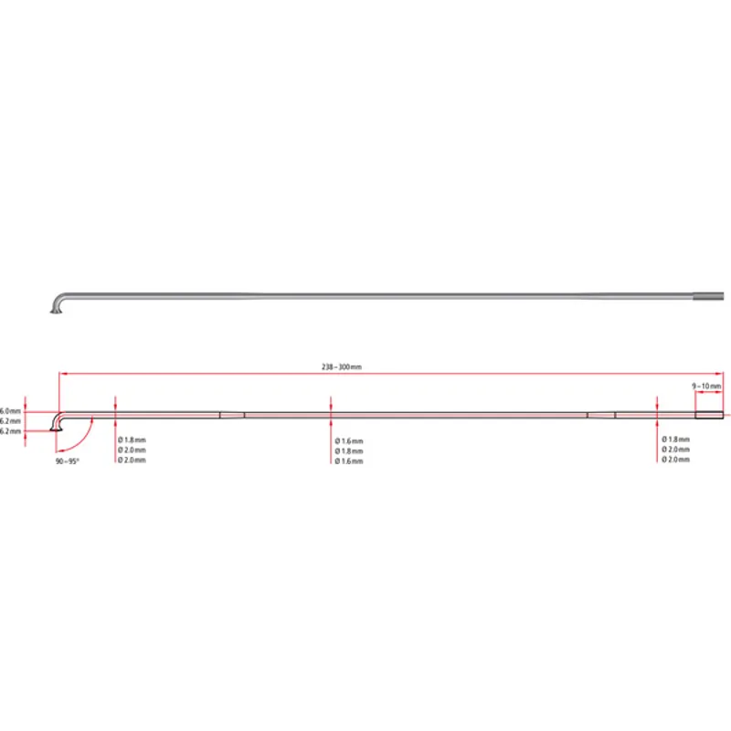 Dt Swiss Competition Straight Pull Spoke 2/1.8mm each