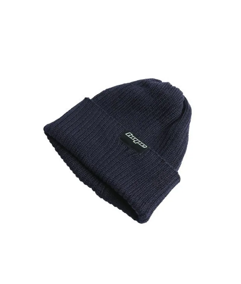 Hope Fisherman Beanie Hat - Merino Wool - Navy Blue