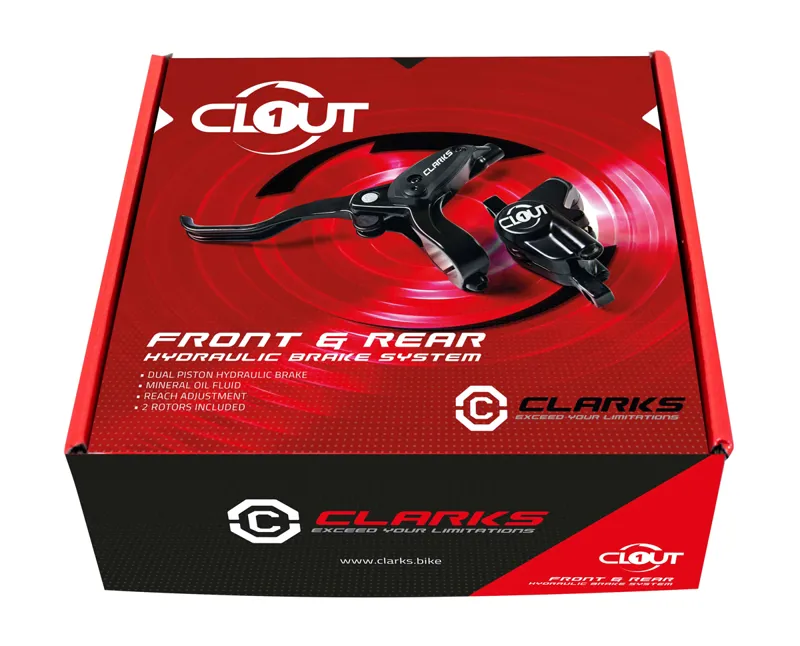 Clarks Clout 1 Hydraulic Front And Rear Disc Brake in Black 160mm