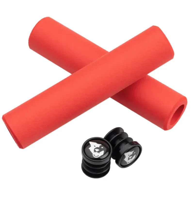 Wolf Tooth Razer 5mm Mountain Bike Grips in Red