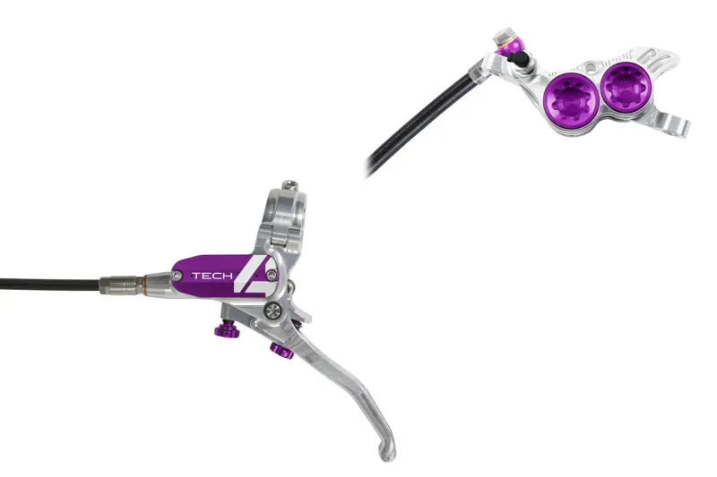 Hope Tech 4 V4 No Rotor Silver Purple