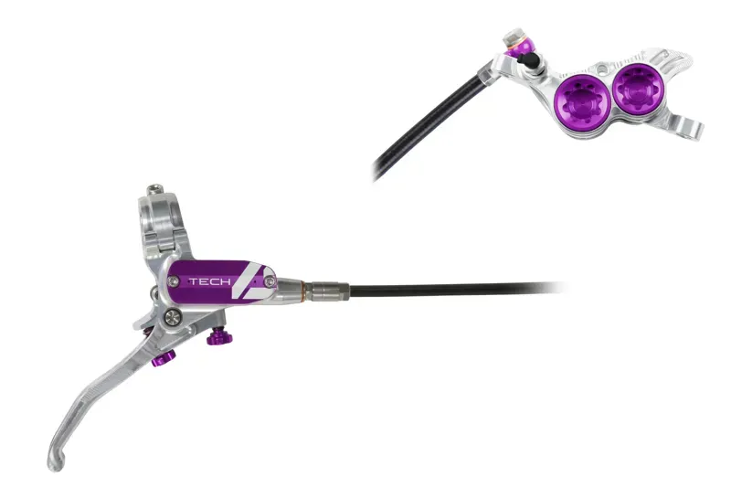 Hope Tech 4 V4 No Rotor Silver Purple-1