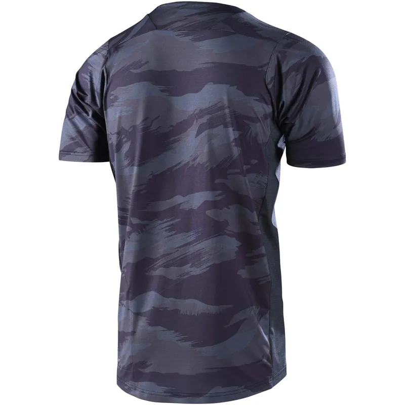 Troy Lee Designs Skyline Short Sleeve Jersey in Camo - Heather Black