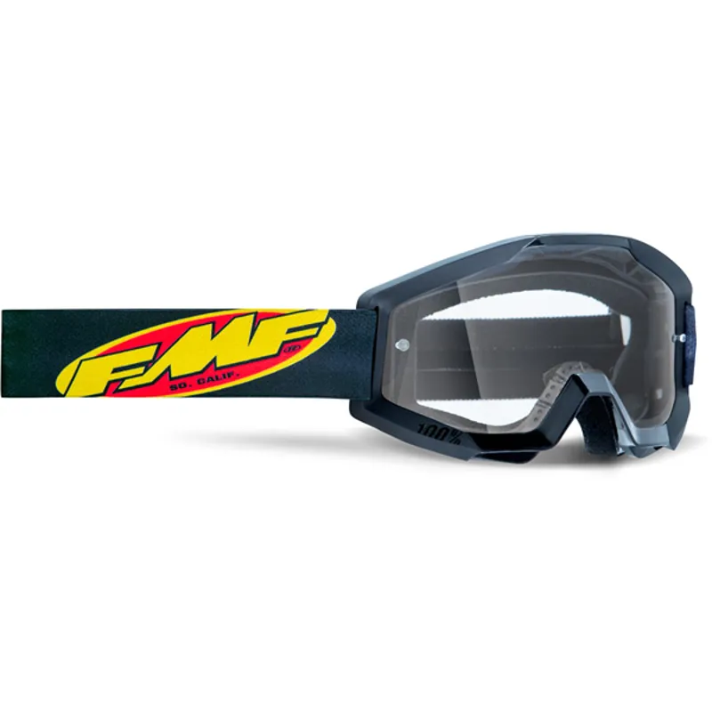 FMF Powercore Youth Clear Lens Goggles in Black
