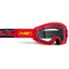 FMF Powercore Clear Lens Flame Goggles in Red